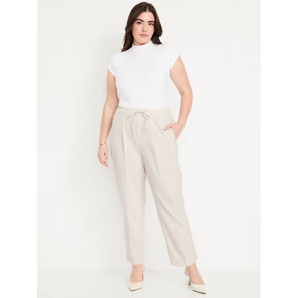 Old Navy Beige Straight-Leg Pants